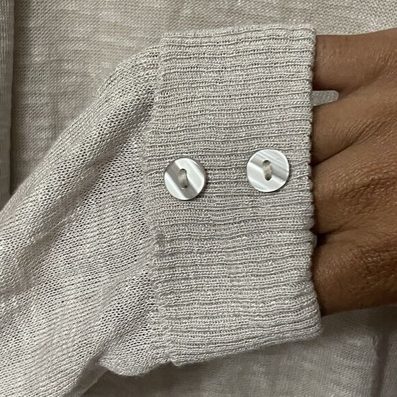 Dress Barn Open Front Cardigan Size XL Light Weight Soft Beige - Picture 4 of 7